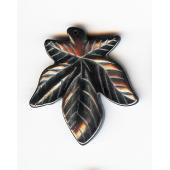 Hematite Charms Maple Leaf